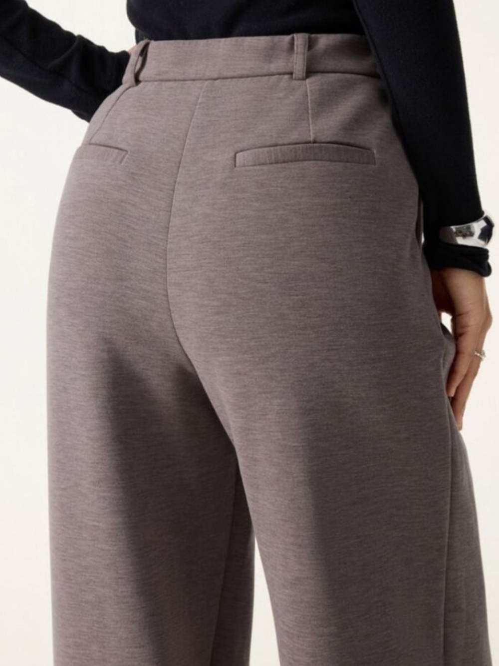 OGL Wide-Leg Trousers in Taupe - Picture 6 of 11